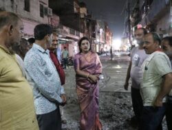 पालिकाध्यक्ष ने किया सी.सी. रोड निर्माण कार्य का औचक निरीक्षण