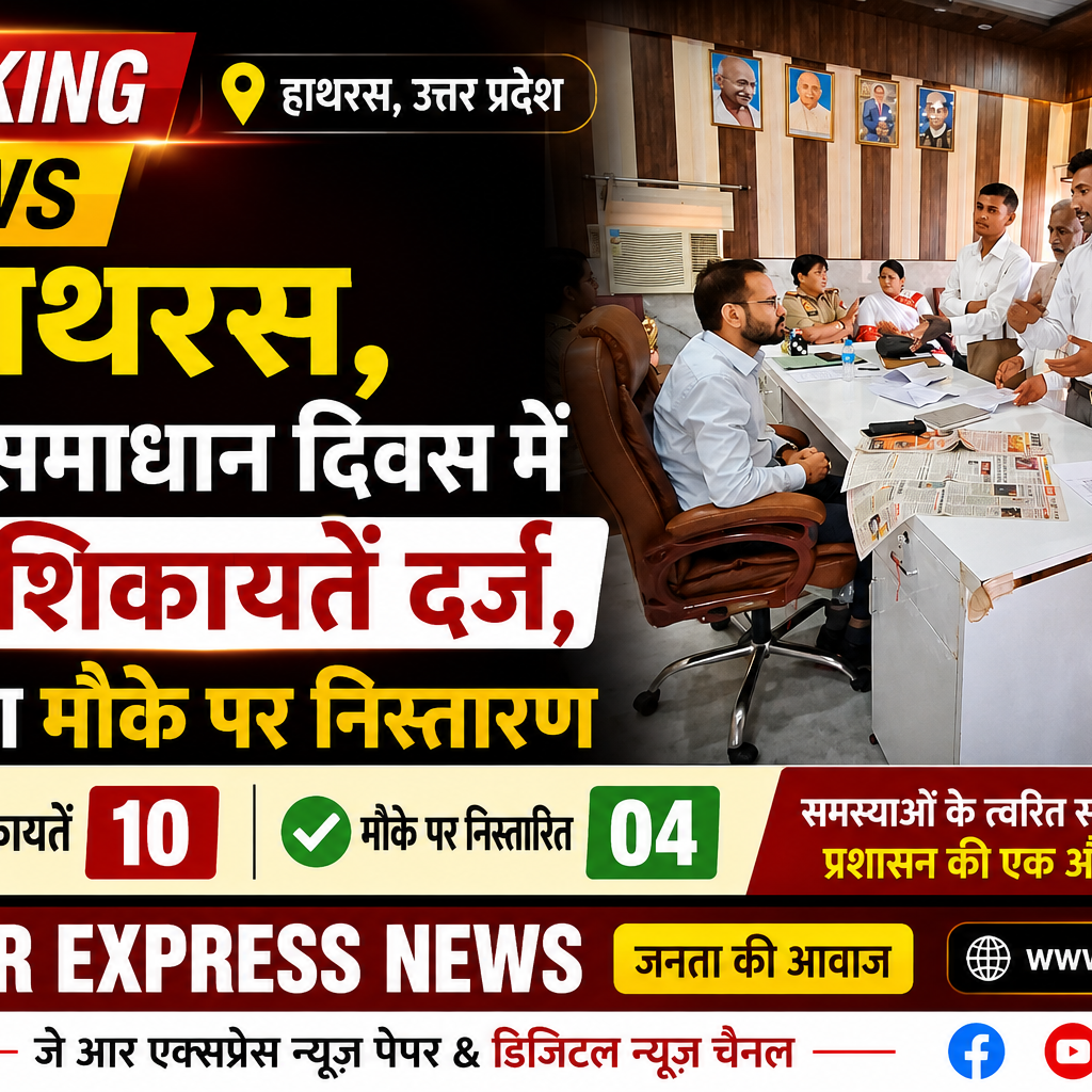 Hathras, थाना समाधान दिवस में दस शिकायतें दर्ज, चार का मौके पर निस्तारण