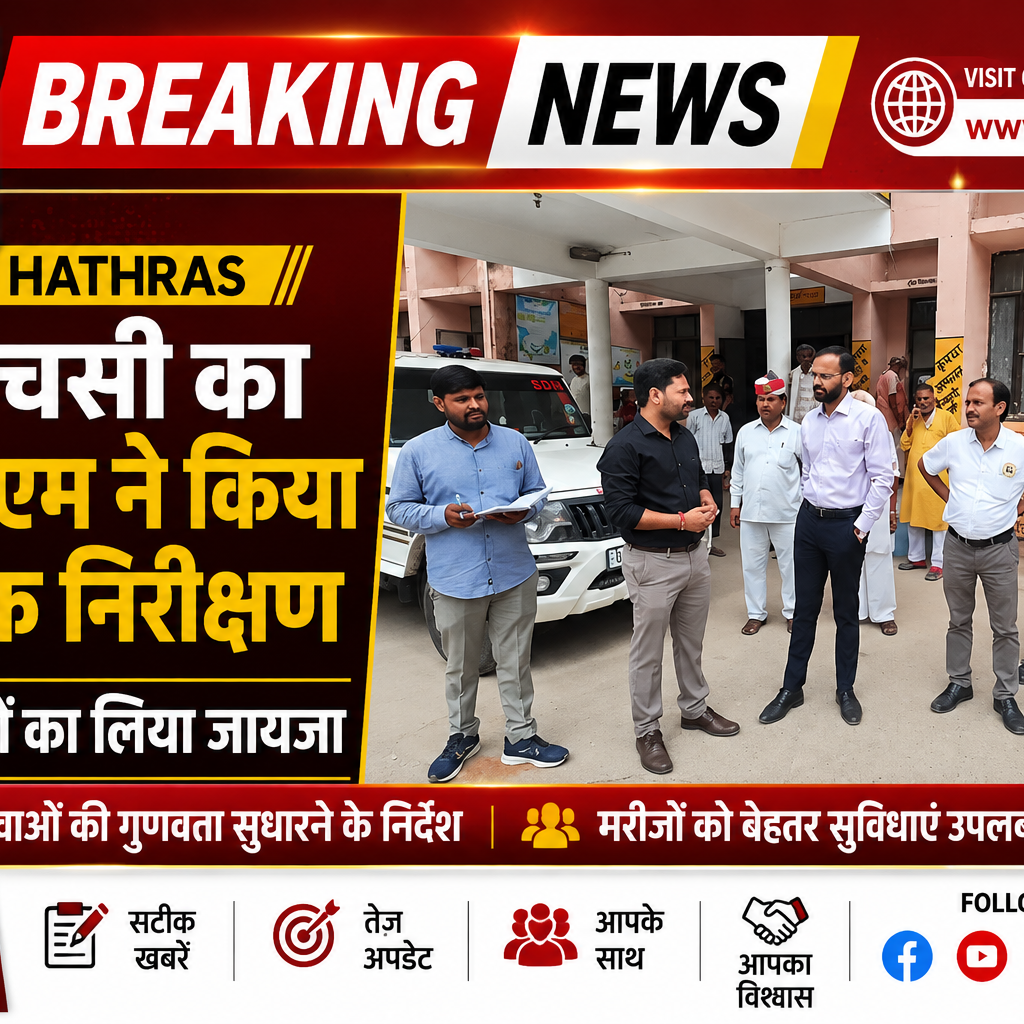 Hathras; सीएचसी का एसडीएम ने किया औचक निरीक्षण, व्यवस्थाओं का लिया जायजा